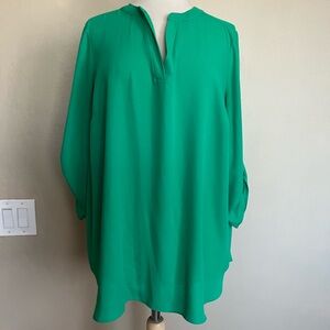 Chaus Vibrant Green Tunic Top